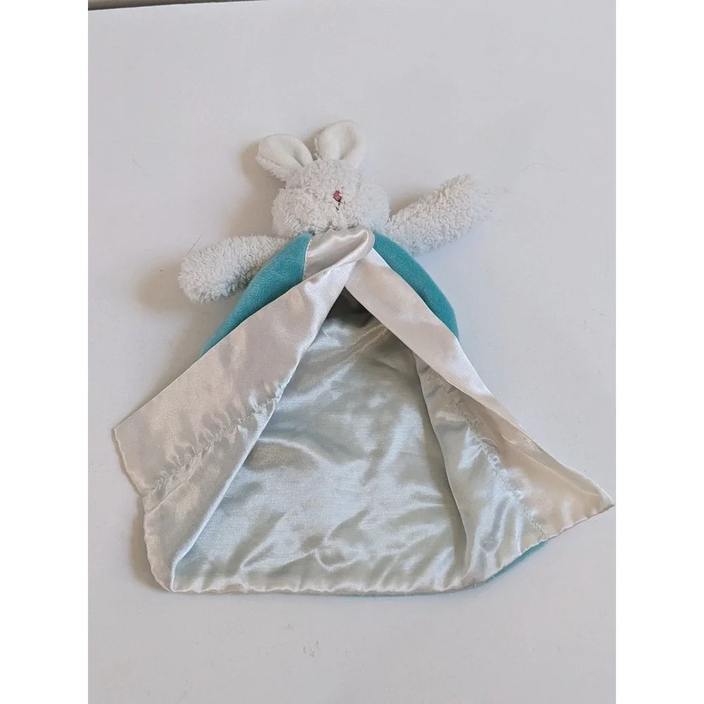 Bunnies By The Bay Bud Bunny Bye Bye Buddy Aqua Blue Lovey Security Blanket‎ 12